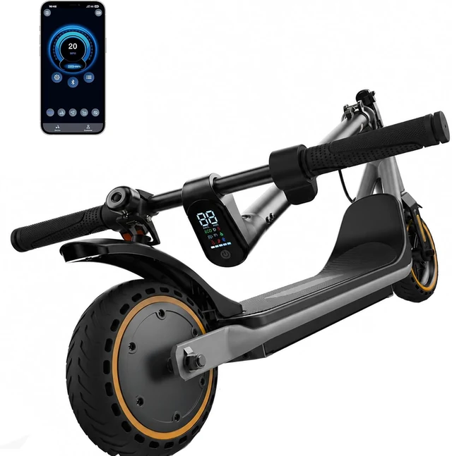 HopCycle N3 folded scooter and handlebar detail